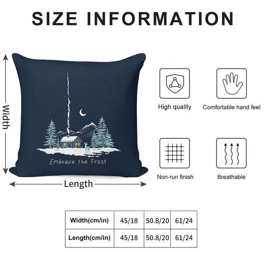 Embrace The Frost Soft Bedroom Essential Throw Pillow