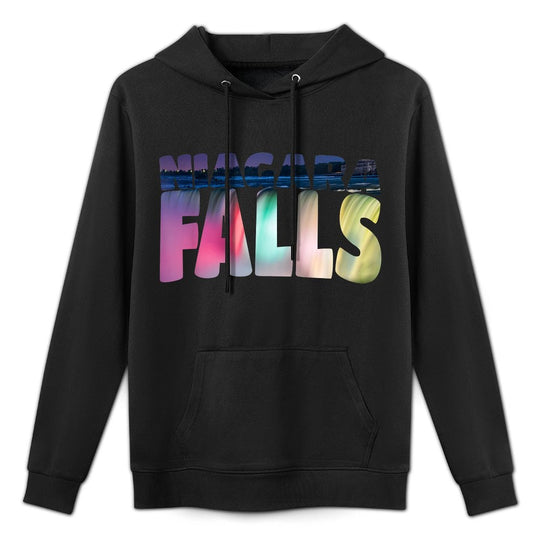 Niagara Falls Night T-shirt Canada USA Typography Souvenir Customizable Surface Hoodie