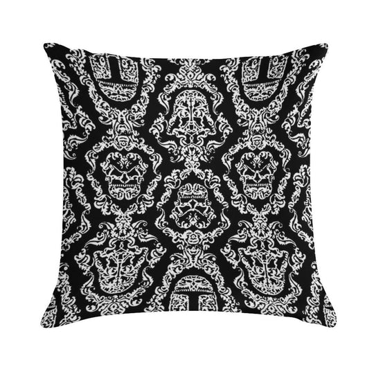 Imperial Mural Black Soft High-Density Material Throw Pillow
