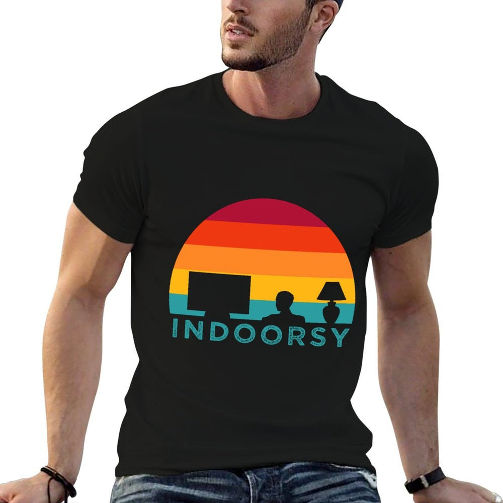 Funny Indoorsy Rather Be Inside Indoors Streaming Meme Gift  Stretchy T-Shirt