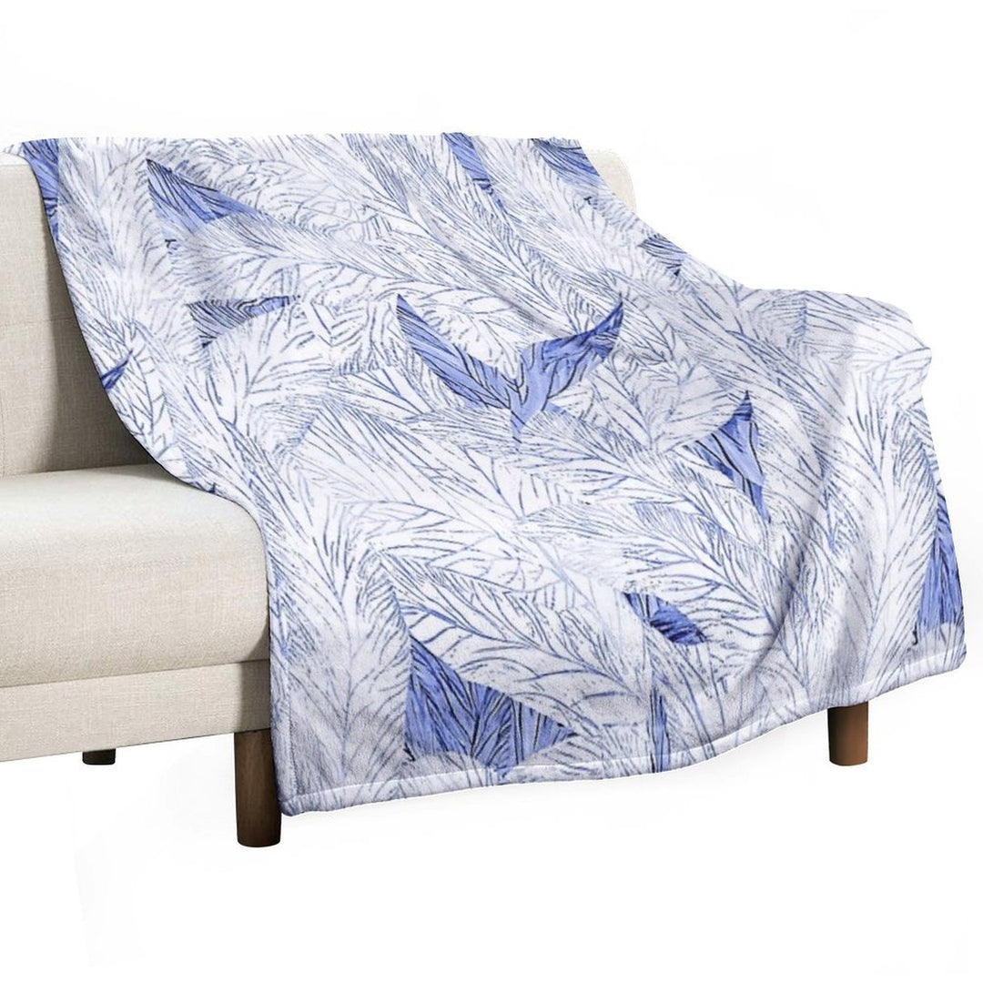 Welcome to The Jungle Elegant Tropical Foliage Pattern, Summer Print Machine-washable Throw Blanket