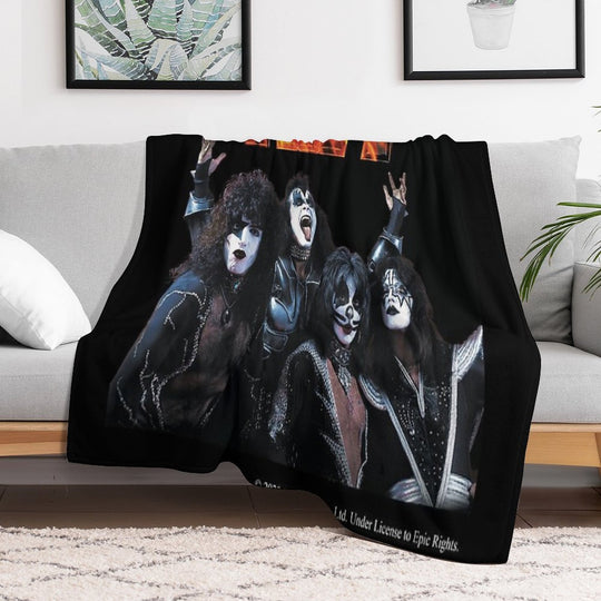 KISS Band Wrinkle-free Throw Blanket