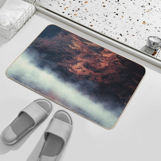 Natures Mirror - Fall at The River  Dirt-Trapping Bath Mat