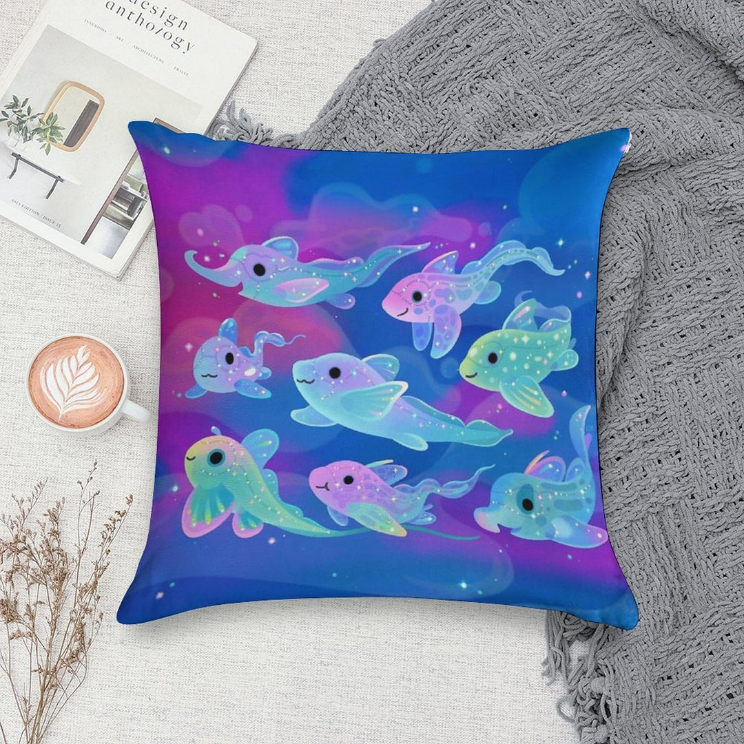 Chimaera (Ghost Sharks) Soft Short Plush Fabric Throw Pillow