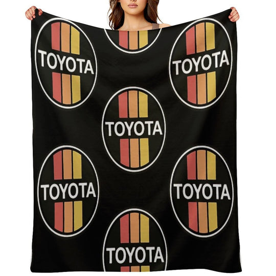 Vintage 70s TOYOTA Cars Japan Shrink-resistant Throw Blanket