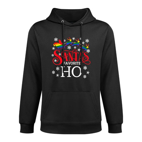 Santas Favorite Ho Gay Funny Christmas Rainbow Lesbian Queer Colorfast Hoodie
