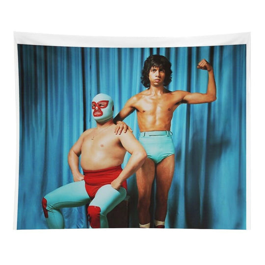 Nacho Libre And Stephen Retro Poster  Tshirt  Tapestry Tapestry