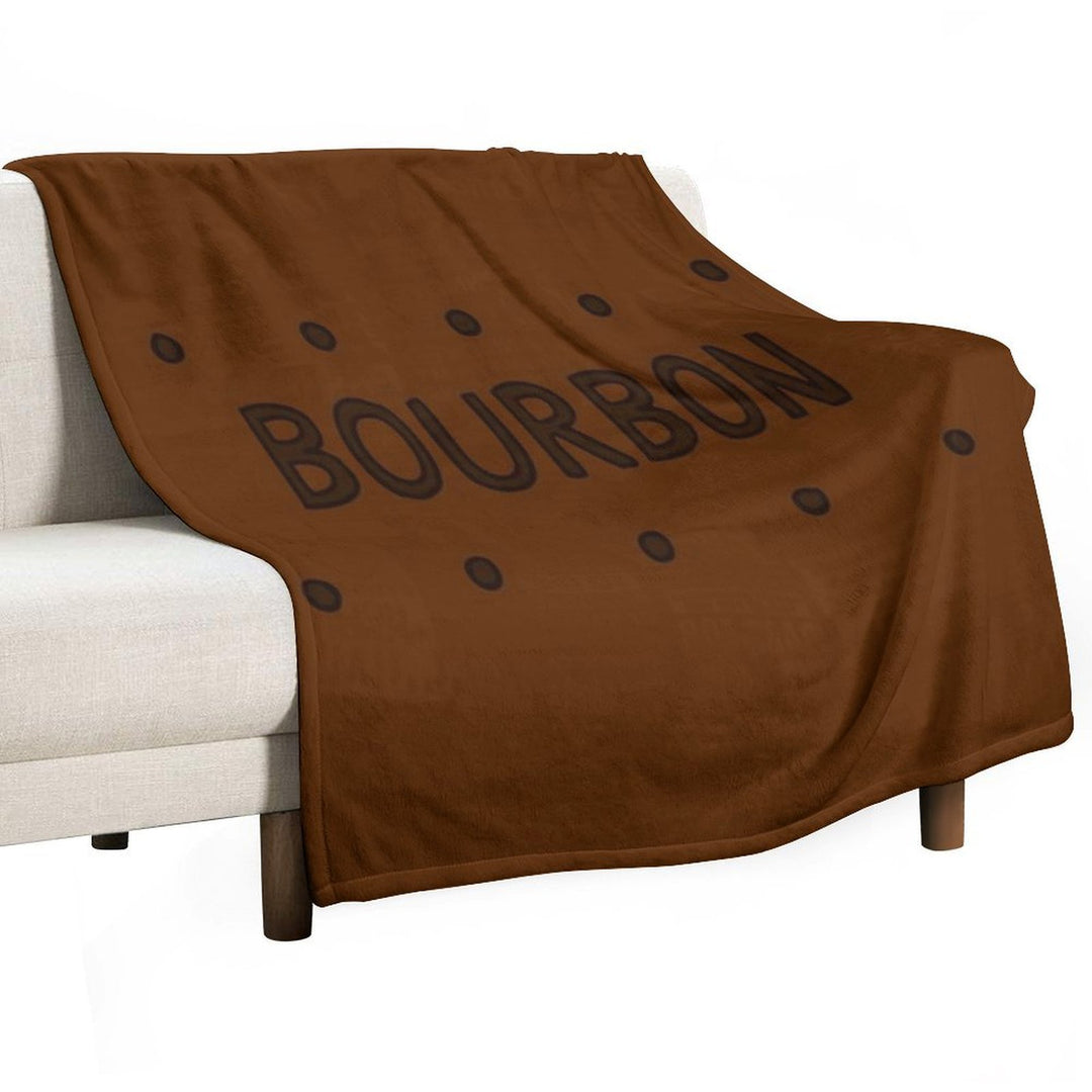 Chocolate Bourbon Biscuit Wrinkle-free Throw Blanket