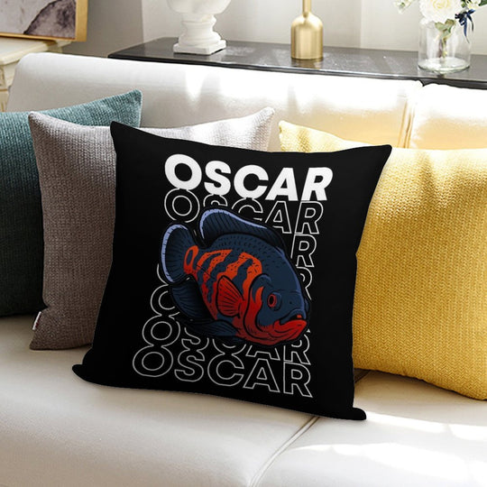 Oscar Fish 80's Monster Fish Keeper Soft Hidden Zipper Throw Pillow