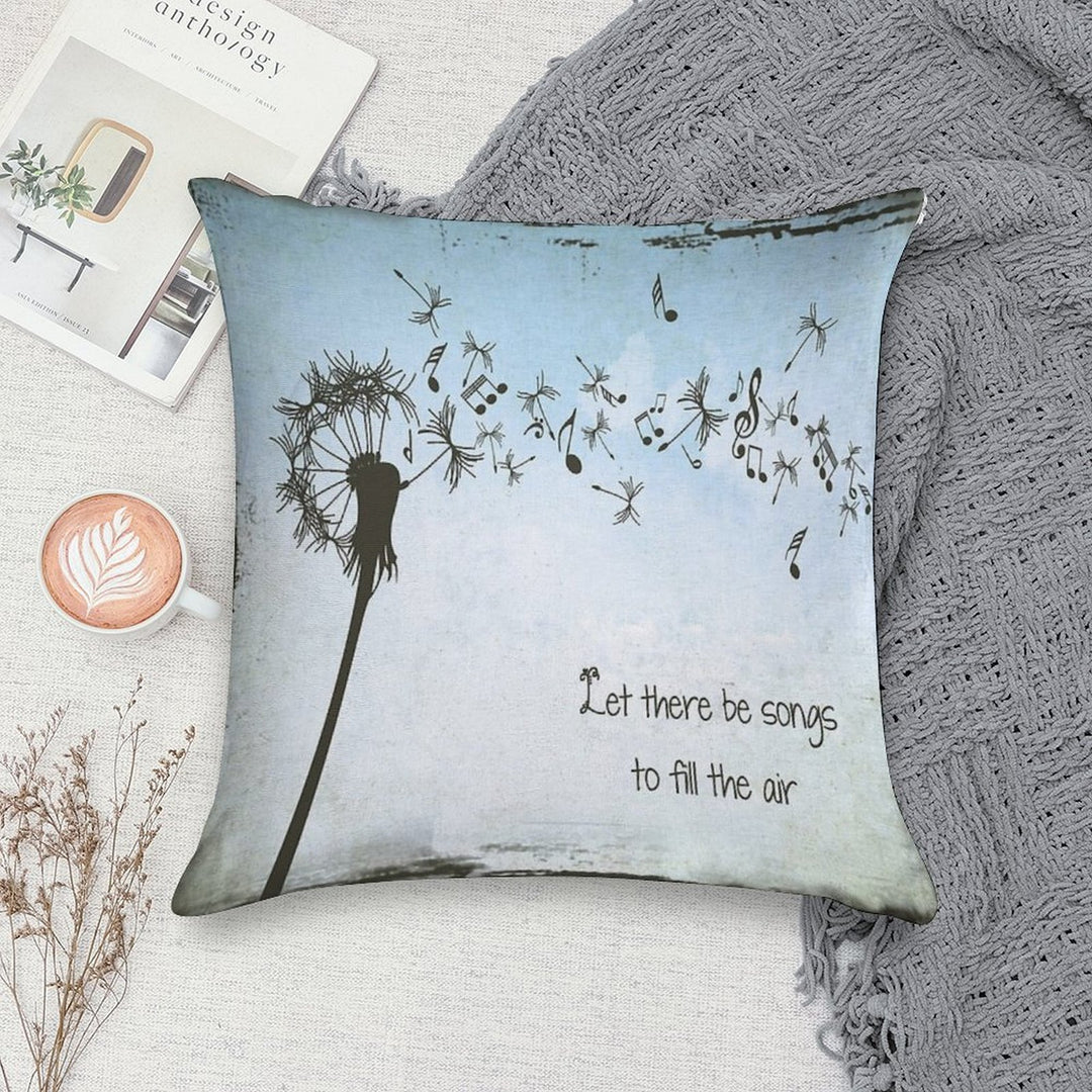 Song Lyrics - Ripple - Art Soft Hidden Zipper Throw Pillow