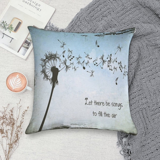 Song Lyrics - Ripple - Art Soft Hidden Zipper Throw Pillow