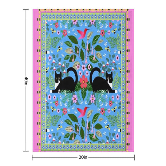 Katie And The Hummingbird Durable Throw Blanket