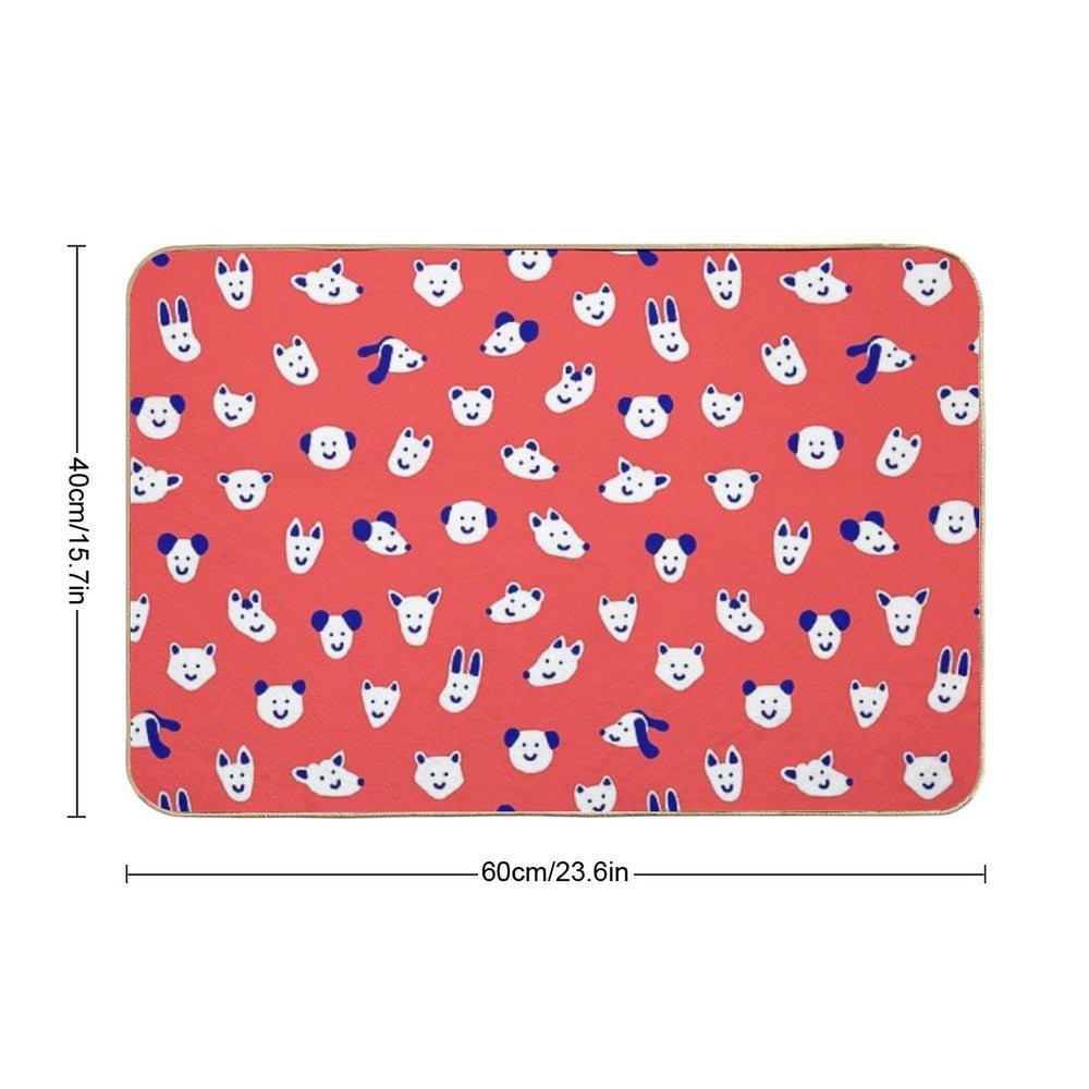 Cuties in Red  Rapid-Drying Bath Mat