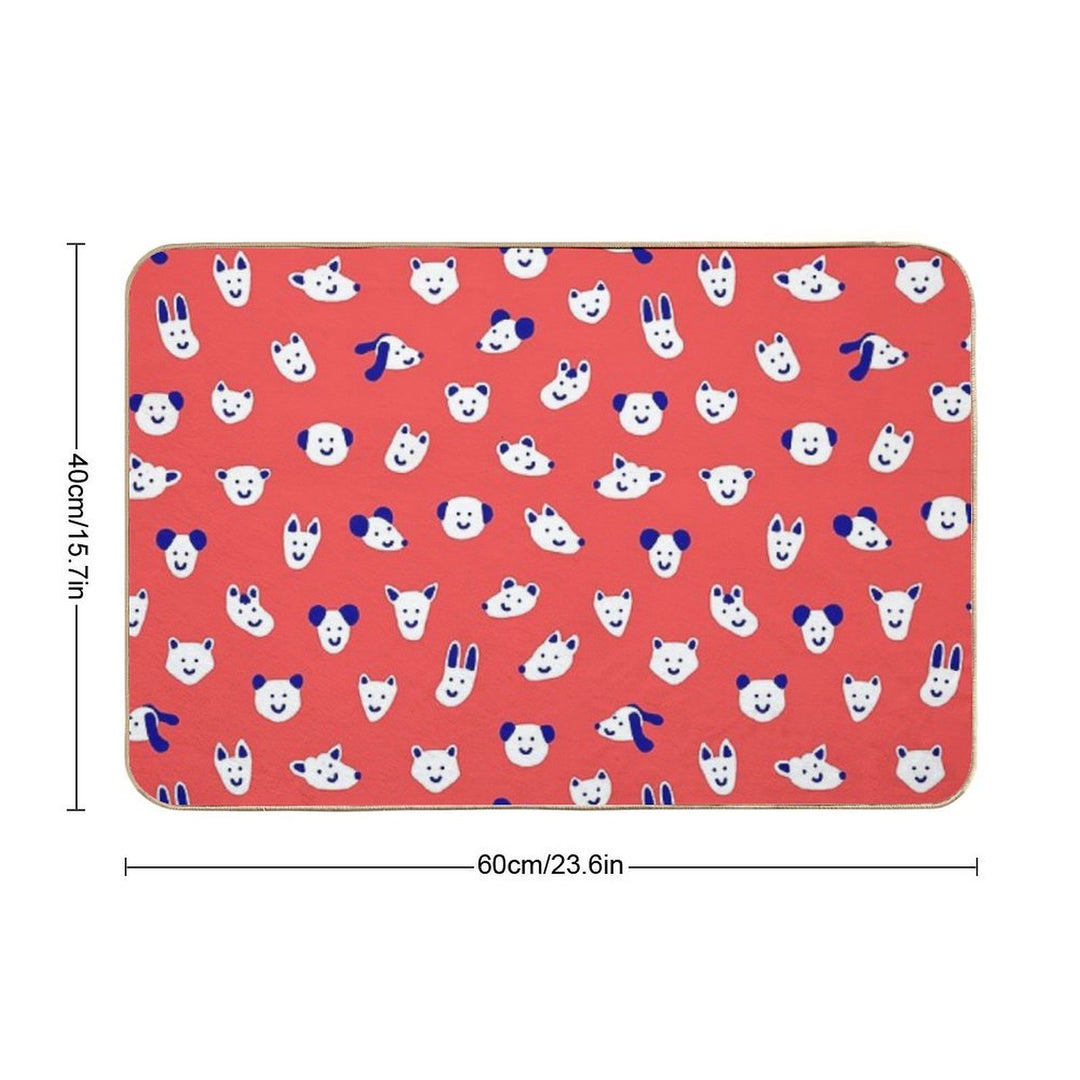 Cuties in Red  Rapid-Drying Bath Mat
