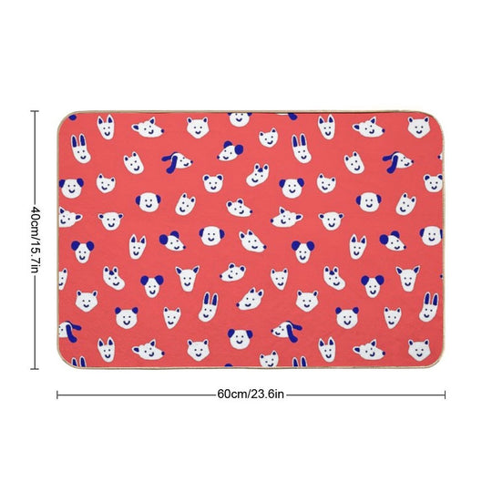 Cuties in Red  Rapid-Drying Bath Mat
