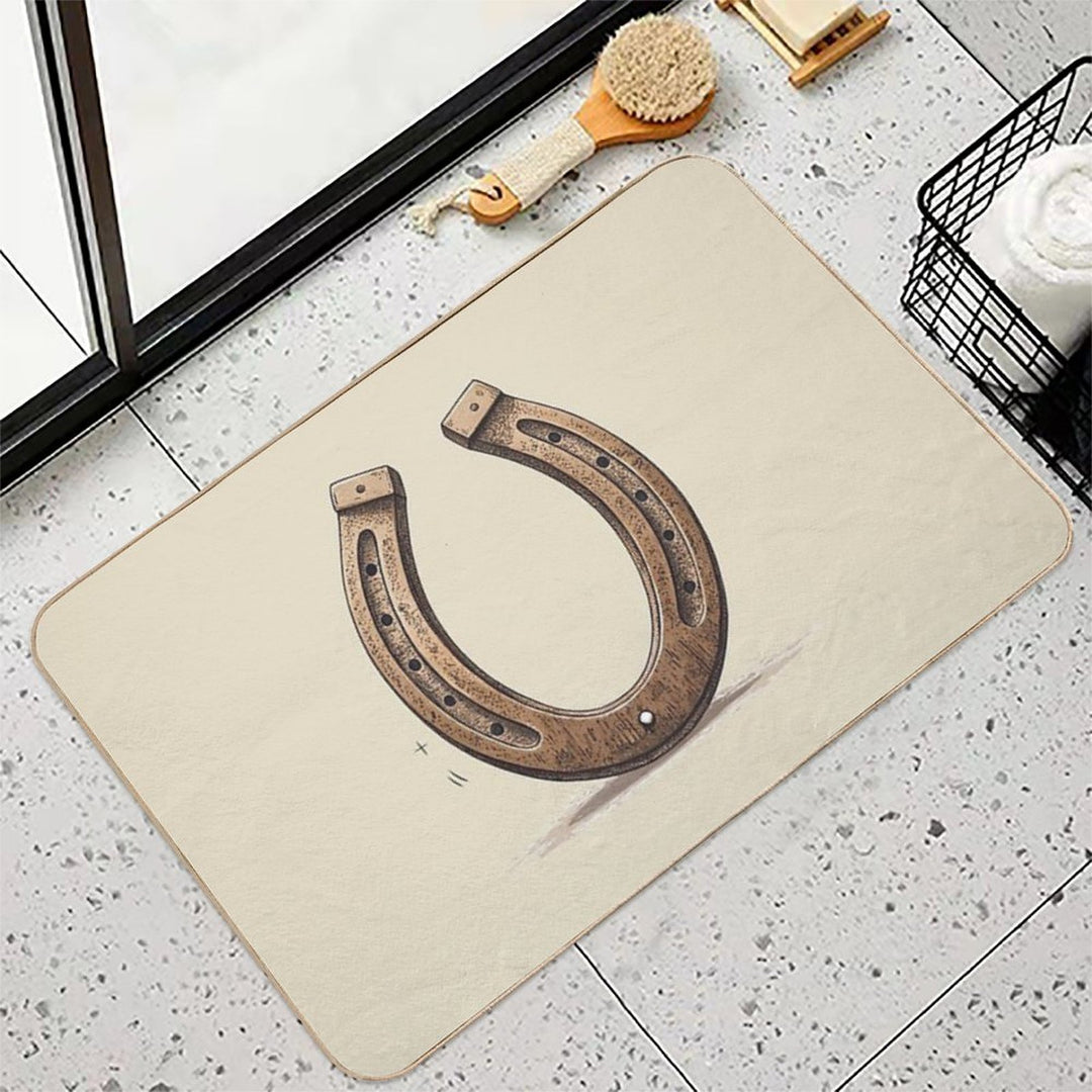Horseshoe Vintage  Long-Lasting Bath Mat