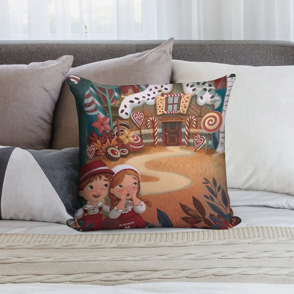 Hansel Gretel Soft Hidden Zipper Throw Pillow