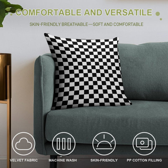 Chequered Flag Checkered Racing Car Winner Bedspread Duvet Phone Case Soft Style Accent Throw Pillow