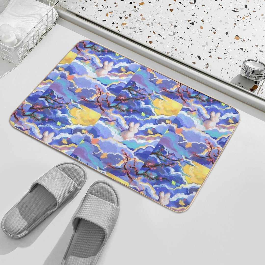 Lunababy  Chilling Rabbit on Clouds  Multi-Purpose Bath Mat