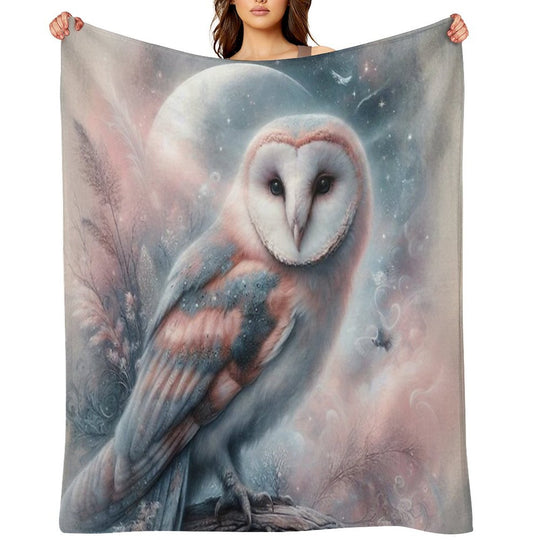 Wispy Dream Owl Travel-friendly Throw Blanket