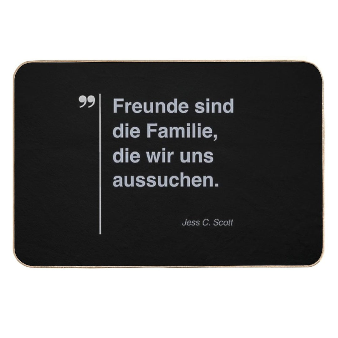 Jess C. Scott Zitat Über Freundschaft Auf Deutsch  Eco-Friendly Bath Mat