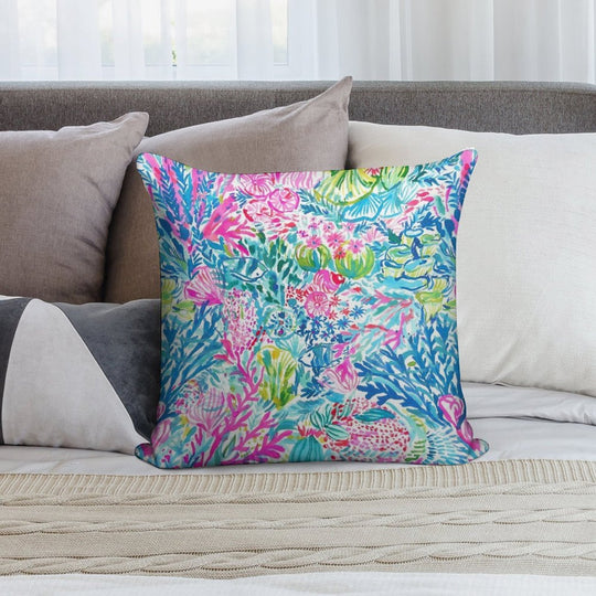 Summer Lily Ocean Holidays Soft Shrink-Resistant Throw Pillow