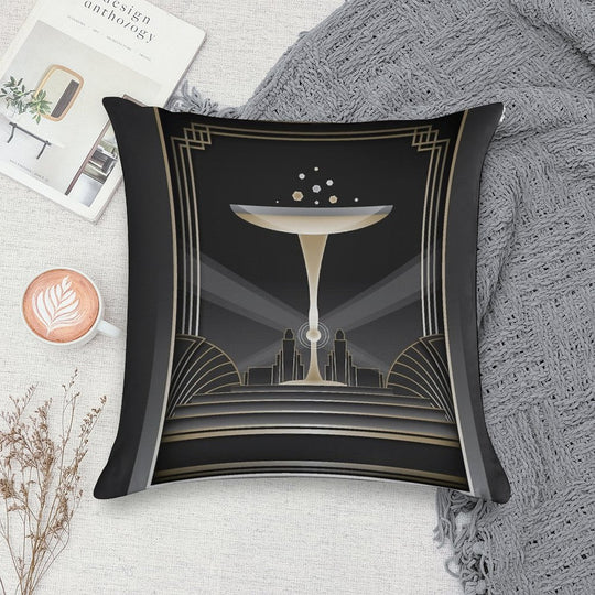Art Deco Design VI Soft Durable Construction Throw Pillow