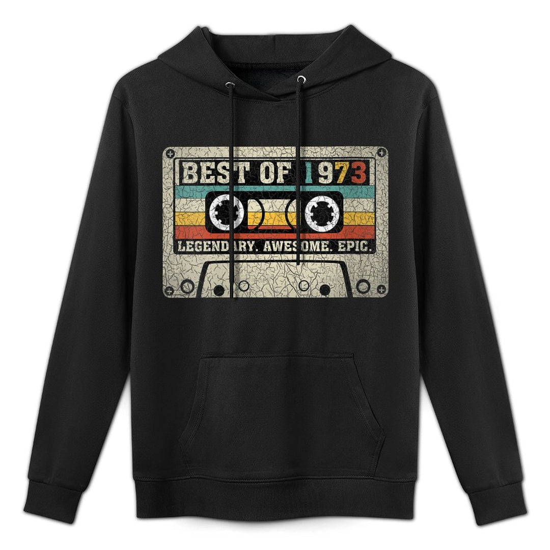 Womens Vintage 1973 Limited Edition Cassette Tape 50th Birthday Moisture-Wicking Hoodie