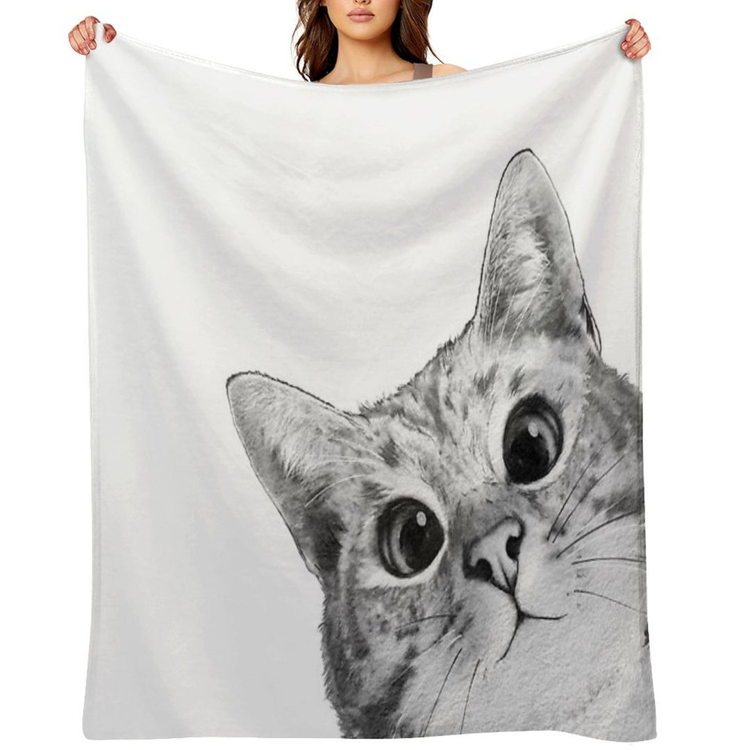 Sneaky Cat Easy Care Throw Blanket