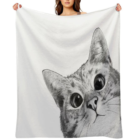 Sneaky Cat Easy Care Throw Blanket
