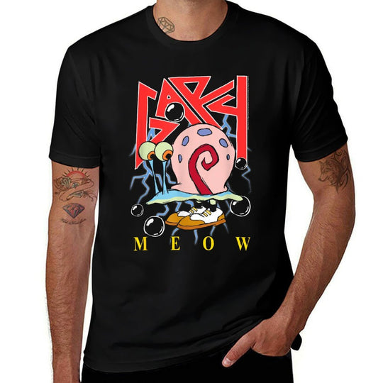 SpongeBob SquarePants Gary Snail Heavy Metal Band  Lightweight T-Shirt