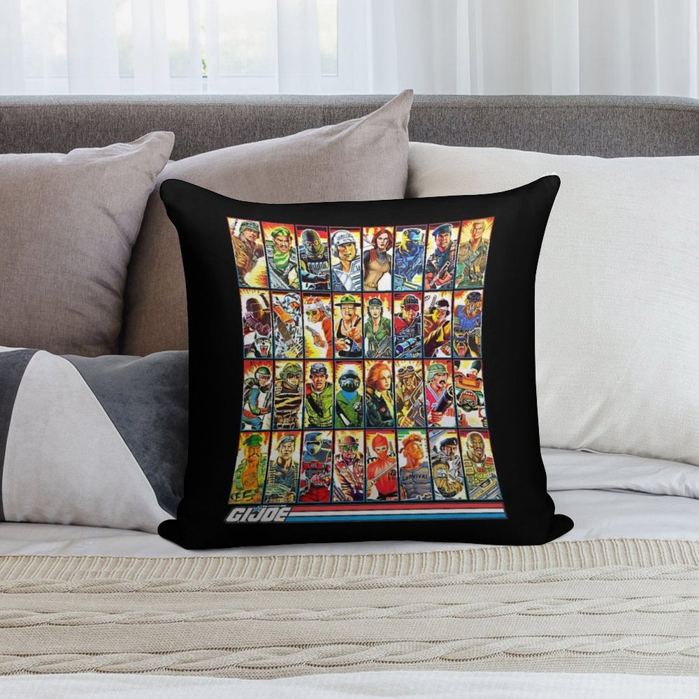 G.I. Joe in The 80s! Soft Luxury Feel Throw Pillow