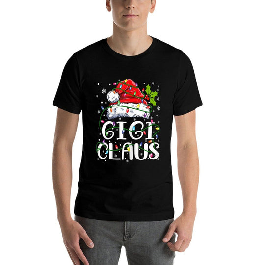 Gigi Claus Christmas Lights Pajama Family Matching  Stretchy T-Shirt