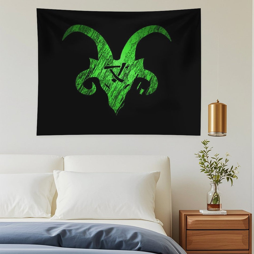 Green King Horned Rat Tapestry