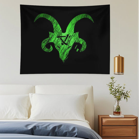 Green King Horned Rat Tapestry