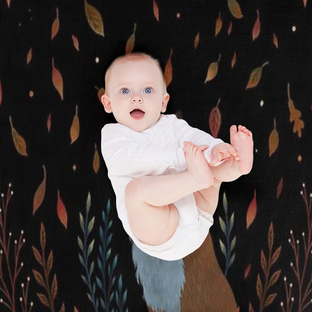 Autumn Fox Gift-ready Throw Blanket