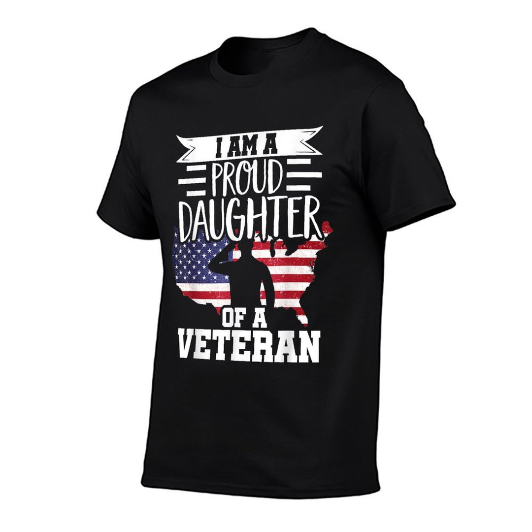 Proud Daughter Veteran Nothing Scares Patriotic Veterans Day  Eco-friendly Material T-Shirt