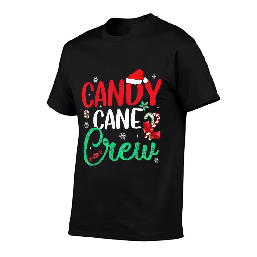 Christmas Candy Cane Funny Holiday Family Matching Pajama PJ  Trendy Pattern T-Shirt