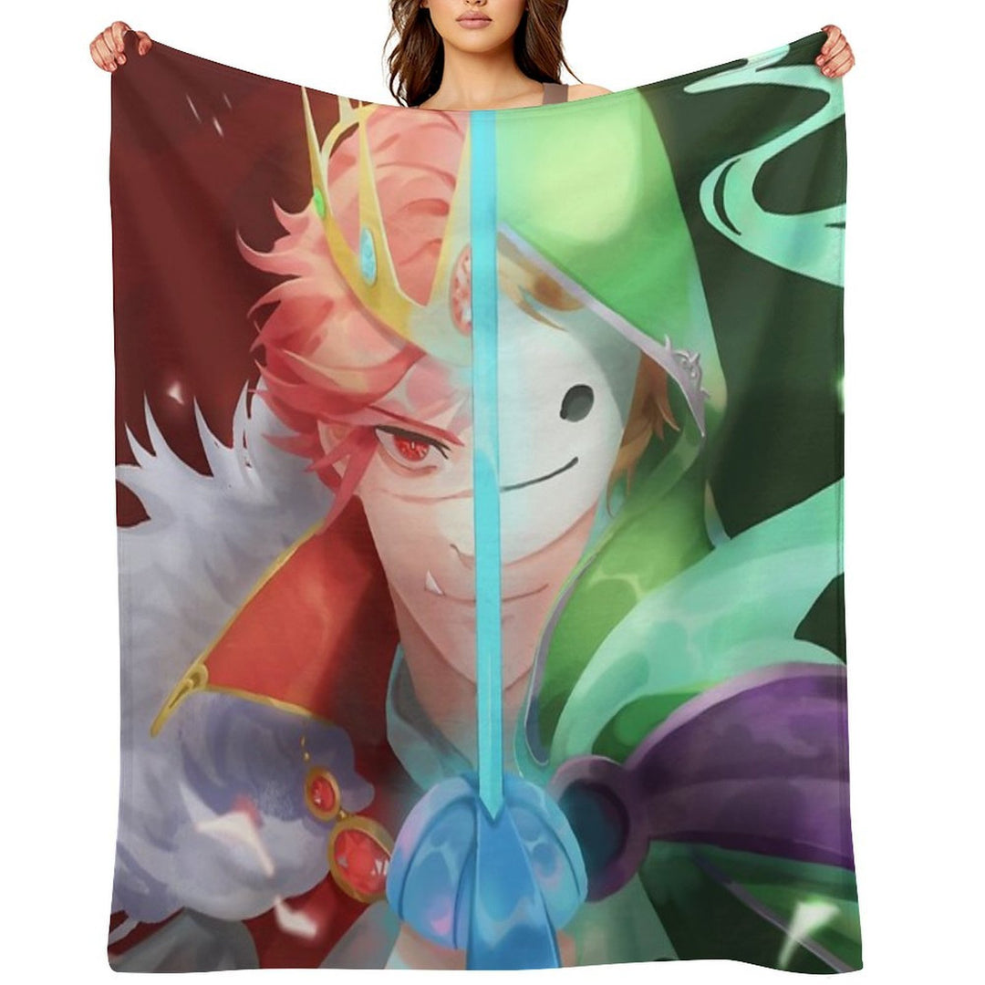 Technoblade Vs Dream Duel Gift-ready Throw Blanket