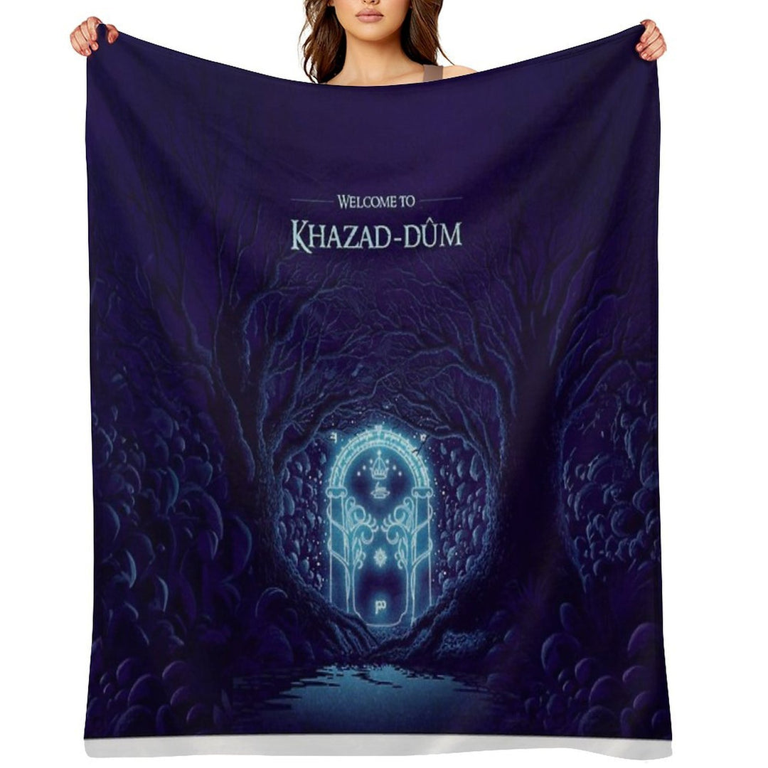 Wecome to Khazad-dum Sustainable Throw Blanket