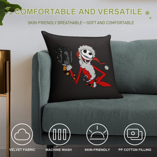 The Nightmare before Christmas Soft Ultra-Soft Texture Throw Pillow