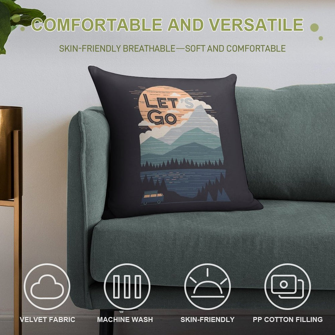 Let's Go Soft Home Decor Throw Pillow