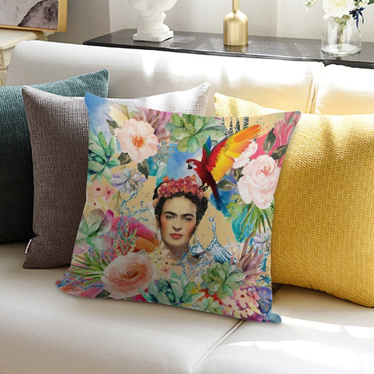 Frida Kahlo Soft Luxury Feel Throw Pillow
