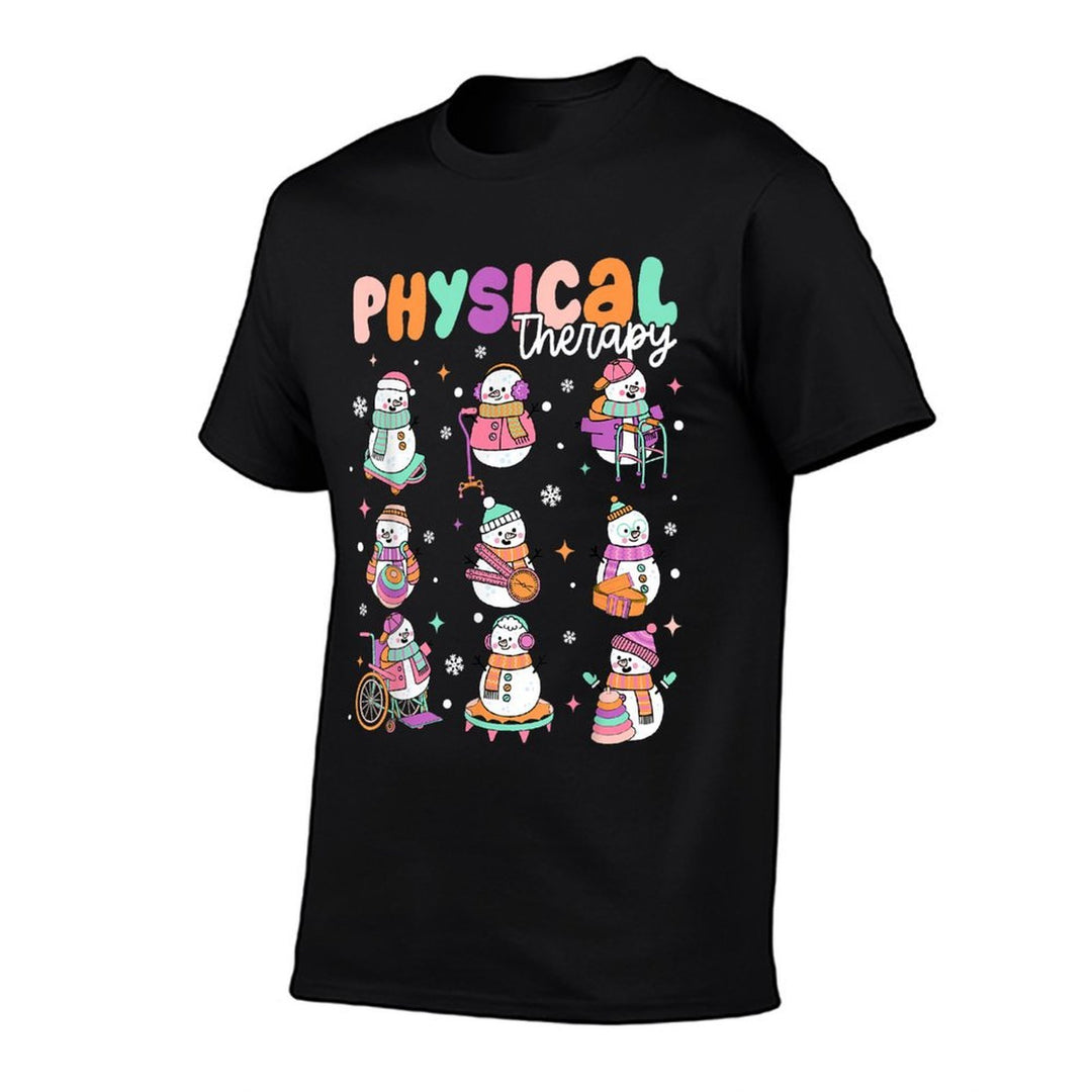 Physical Therapy Christmas PT Christmas Snowman  Odor-resistant T-Shirt