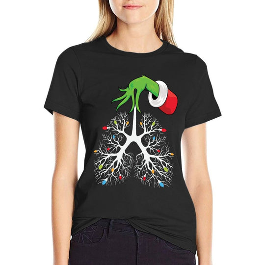 Christmas Nurse Respiratory Therapist Lung Lights FunnyX-mas  Versatile T-Shirt