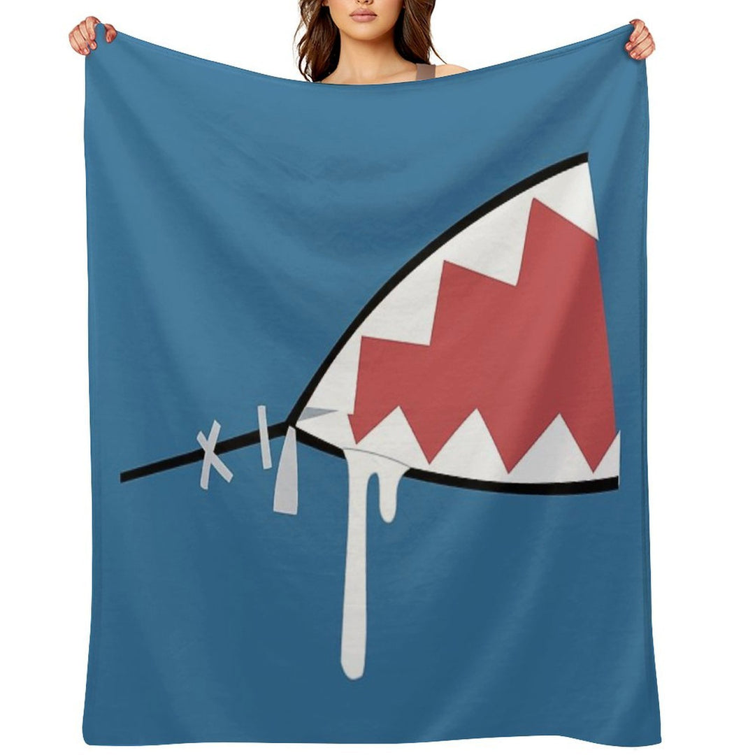 Gawr Gura Shark Mouth All-season Throw Blanket