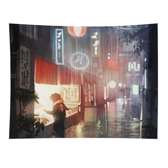 Night in Tokyo Tapestry