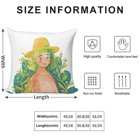 Flower Welsh Power Soft Warmth Comfort Throw Pillow