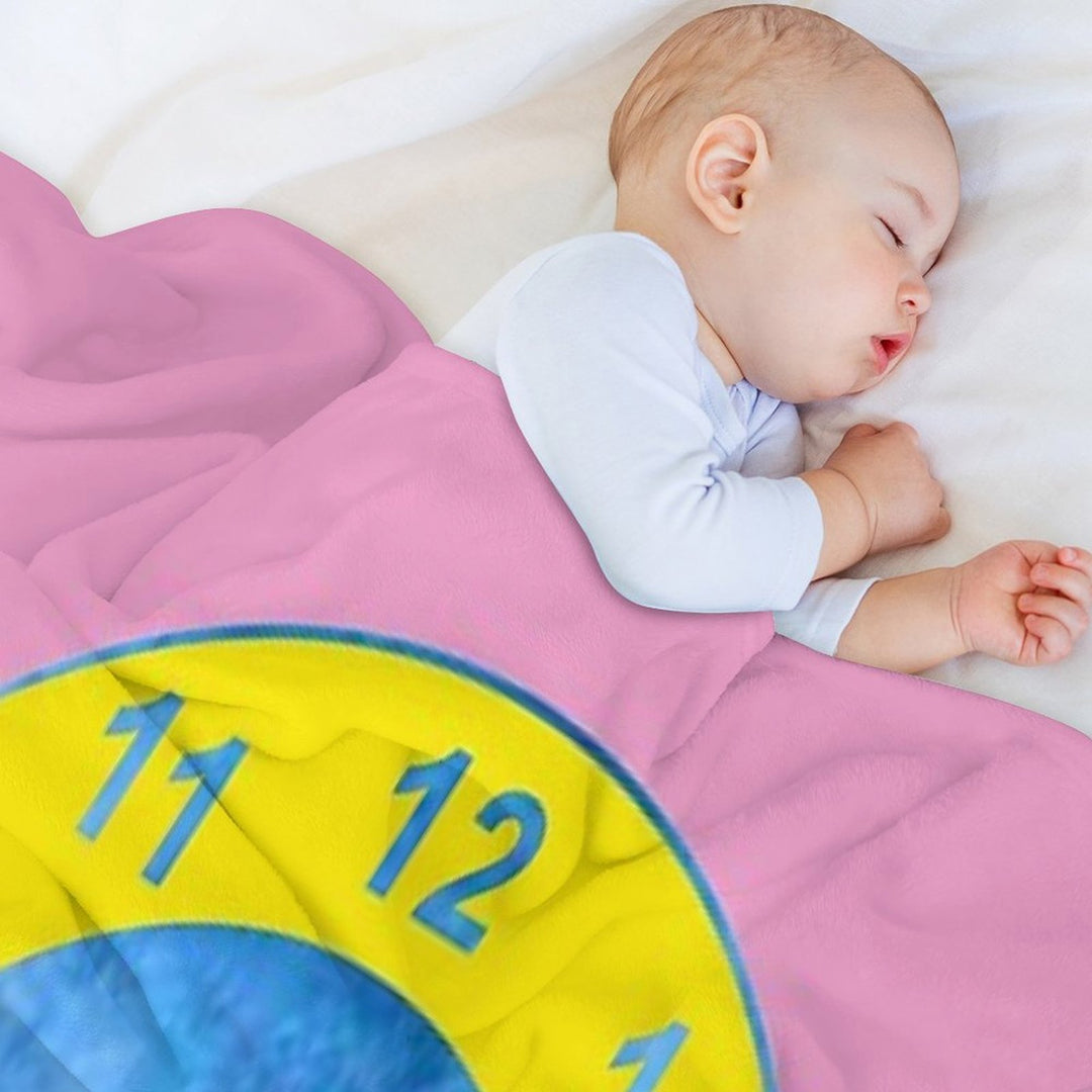 Clock Rug (The Big Comfy Couch) Plush Throw Blanket