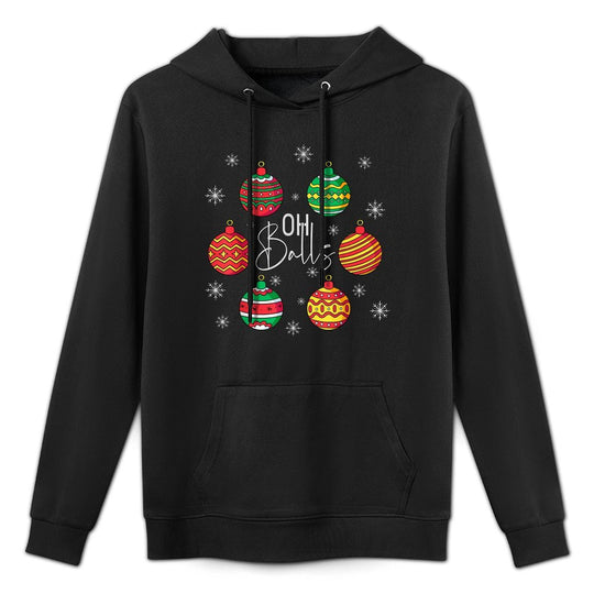 Groovy Christmas Oh Ball Christmas Holiday For Men Women All-Day Comfort Hoodie